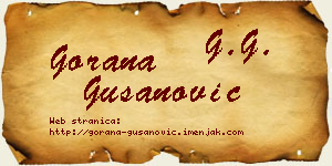 Gorana Gušanović vizit kartica